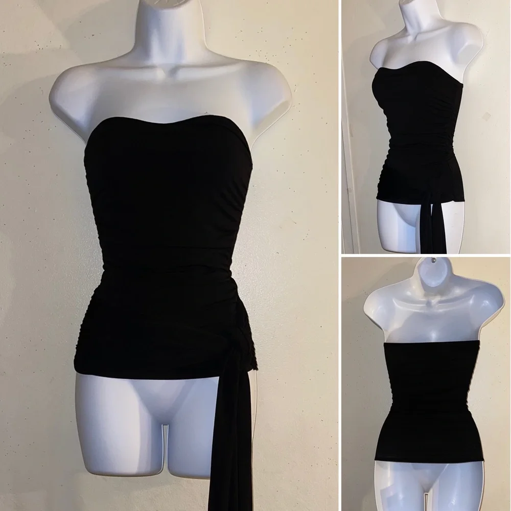 Express Bodycon Ruched Tube Top - Picture 2 of 5